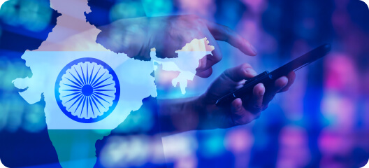 India flag and payment illustration